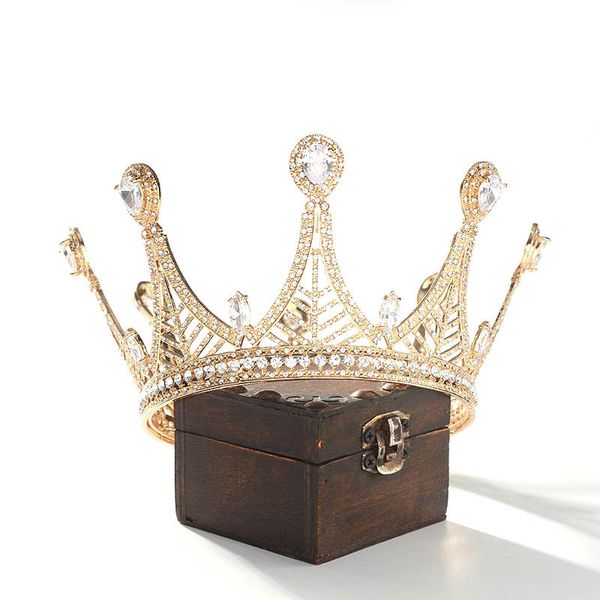 forseven royal baroque crystal full round tiaras crowns headwear princess bride noiva wedding party hair ornaments diadema, Golden;white
forseven royal baroque crystal full round tiaras crowns headwear princess bride noiva wedding party hair ornaments diadema, Golden;white