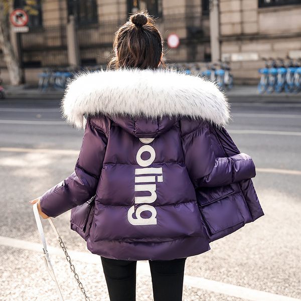 new purple short jacket down jacket fur collar down parka slim bubble coat sweet classy short winter warm coat, Black
new purple short jacket down jacket fur collar down parka slim bubble coat sweet classy short winter warm coat, Black