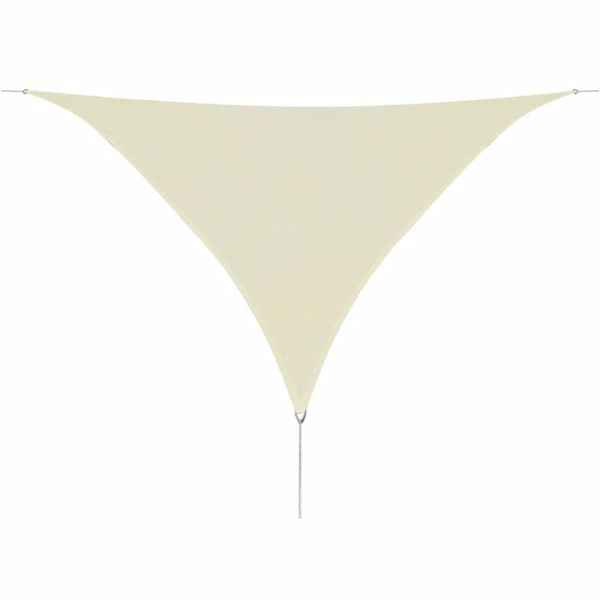 triangular sail awning 5x5x5 m hdpe cream garden sets