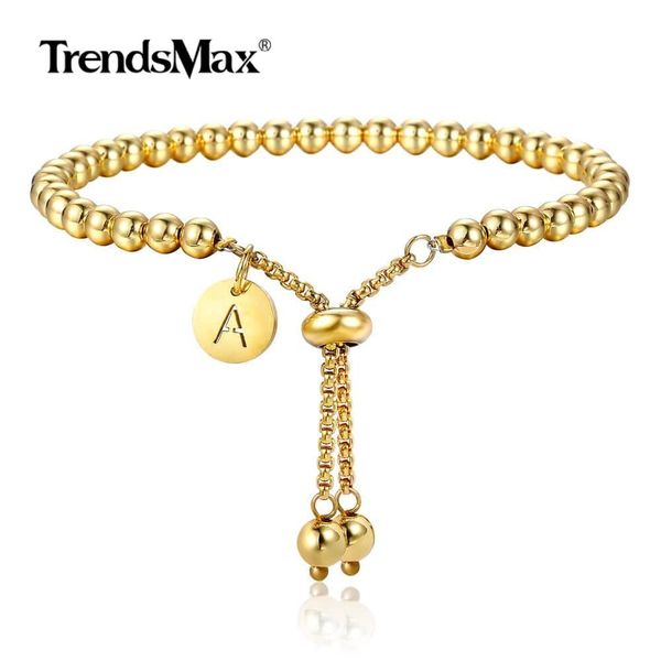 trendsmax 5mm gold filled beaded bracelet for women initial letter a-z charm bracelet stainless steel adjustable jewelry db255, Golden;silver
trendsmax 5mm gold filled beaded bracelet for women initial letter a-z charm bracelet stainless steel adjustable jewelry db255, Golden;silver
