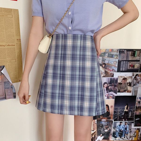 2020 new arrival women girl summer plaid skirt models were thin high waist vintage sweet skirt fashion clothes hot, Black
2020 new arrival women girl summer plaid skirt models were thin high waist vintage sweet skirt fashion clothes hot, Black