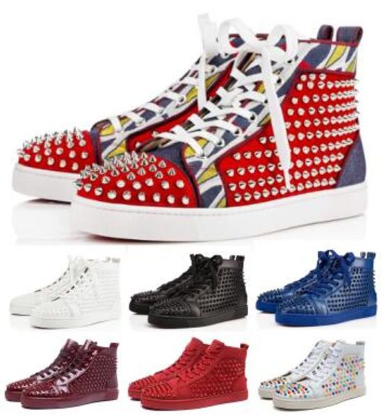 шипы red bottoms mens женщин тапки 2020 новое прибытие плоский черный шипованных натуральная кожа orlato high top skate повседневная обувь, Black
шипы red bottoms mens женщин тапки 2020 новое прибытие плоский черный шипованных натуральная кожа orlato high top skate повседневная обувь, Black