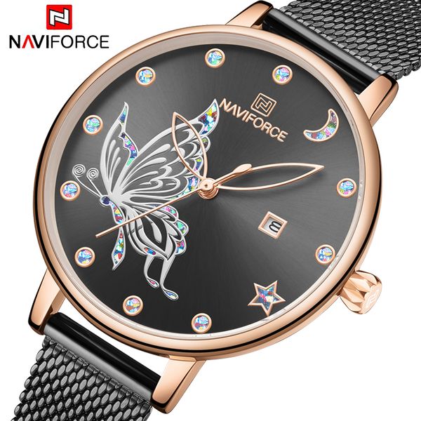 naviforce new women watches unique butterfly stainless steel mesh bracelet quartz wrist watch for ladies girls fashion gift 2020, Slivery;brown
naviforce new women watches unique butterfly stainless steel mesh bracelet quartz wrist watch for ladies girls fashion gift 2020, Slivery;brown