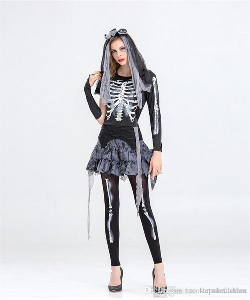 halloween day womens clothes the skeleton bride cosplay dress designer funny dress party women theme costume, Black;red
halloween day womens clothes the skeleton bride cosplay dress designer funny dress party women theme costume, Black;red