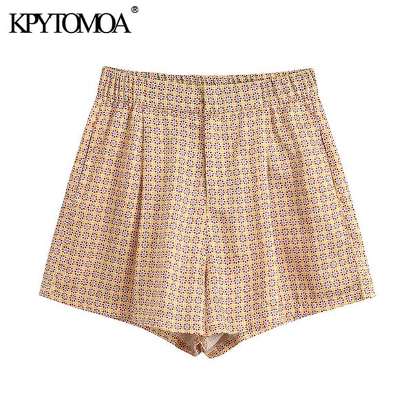 kpytomoa women 2020 fashion geometric print shorts vintage high waist zipper female short pants pantalones cortos, White;black
kpytomoa women 2020 fashion geometric print shorts vintage high waist zipper female short pants pantalones cortos, White;black