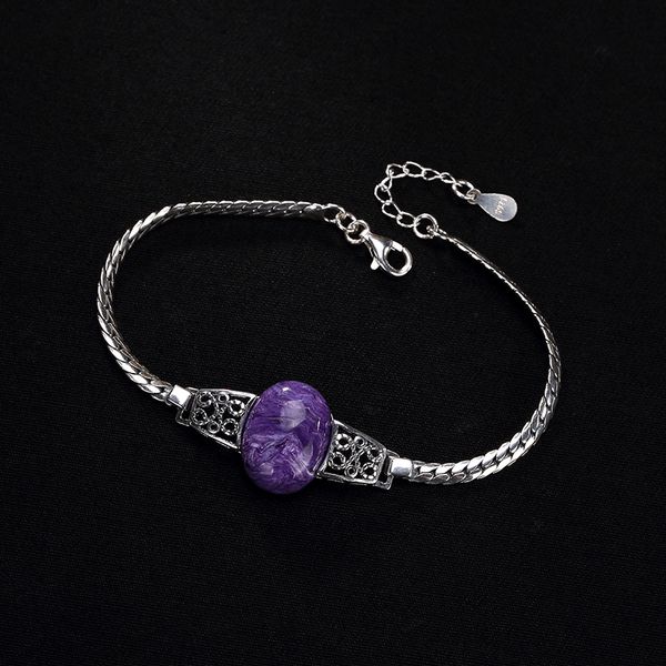 louleur 925 sterling silver charoite bracelets handmade charoite natural bracelets for women personality jewelry gift, Golden;silver
louleur 925 sterling silver charoite bracelets handmade charoite natural bracelets for women personality jewelry gift, Golden;silver