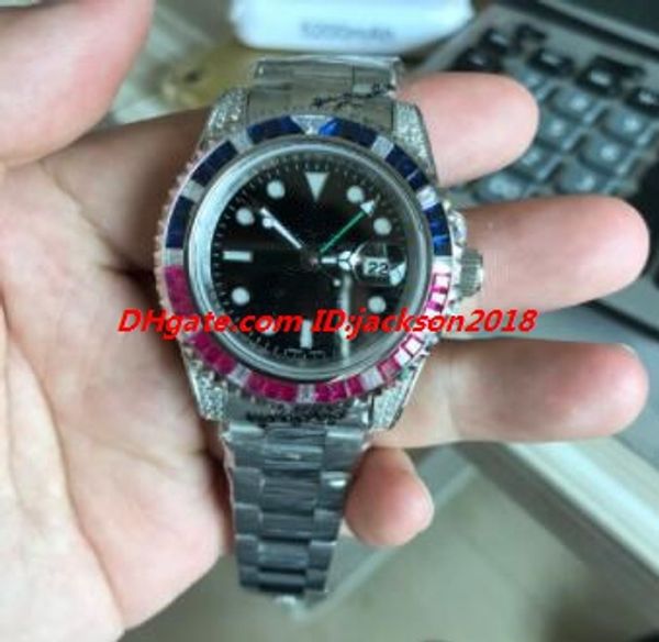 fashion mens watches wristwatch 40mm 116759 mechanical automatic steel strap black dial rainbow diamond dorder luxury watch, Slivery;brown
fashion mens watches wristwatch 40mm 116759 mechanical automatic steel strap black dial rainbow diamond dorder luxury watch, Slivery;brown
