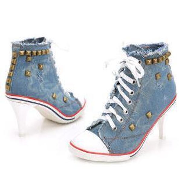 pumps women shoe 2019 personality winter shoes lace-up high-lace thin heels high-heeled cowboy canvas rivets plus-size, Black
pumps women shoe 2019 personality winter shoes lace-up high-lace thin heels high-heeled cowboy canvas rivets plus-size, Black