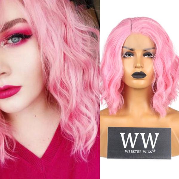 fanxiton pink color short wave wig synthetic lace front heat resistant fiber hair party cosplay wigs natural wave for women, Black
fanxiton pink color short wave wig synthetic lace front heat resistant fiber hair party cosplay wigs natural wave for women, Black