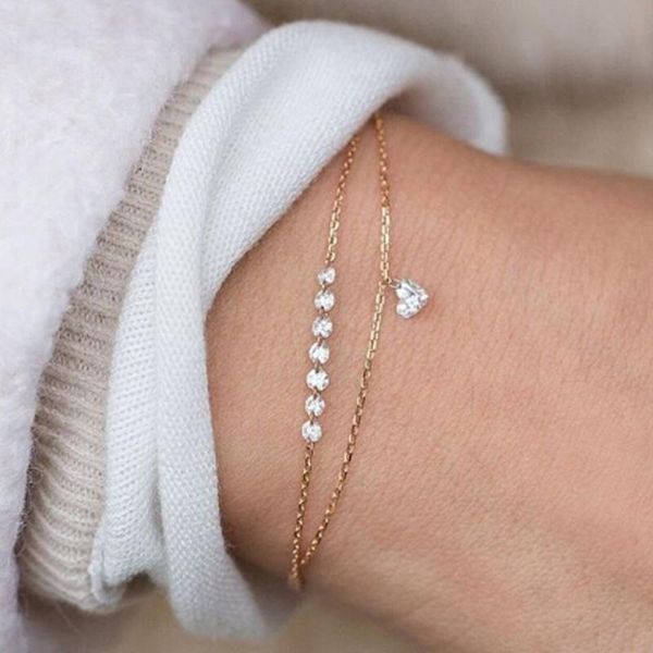 bohemian gold color chain bracelets bangles for women fashion heart crystal bracelet double layer rhinestone bracelets jewelry, Black
bohemian gold color chain bracelets bangles for women fashion heart crystal bracelet double layer rhinestone bracelets jewelry, Black