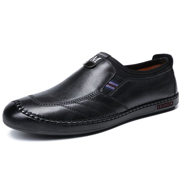 2020 spring new business men's shoes genuine leather breathable british peas shoes lazy men's casual, Black
2020 spring new business men's shoes genuine leather breathable british peas shoes lazy men's casual, Black