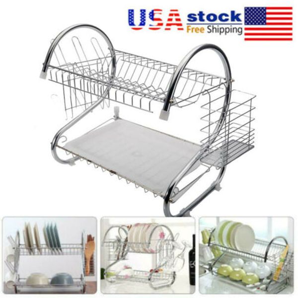 multifunctional dual layers bowls & dishes & chopsticks & spoons collection shelf dish drainer dish racks silver ship from usa
multifunctional dual layers bowls & dishes & chopsticks & spoons collection shelf dish drainer dish racks silver ship from usa