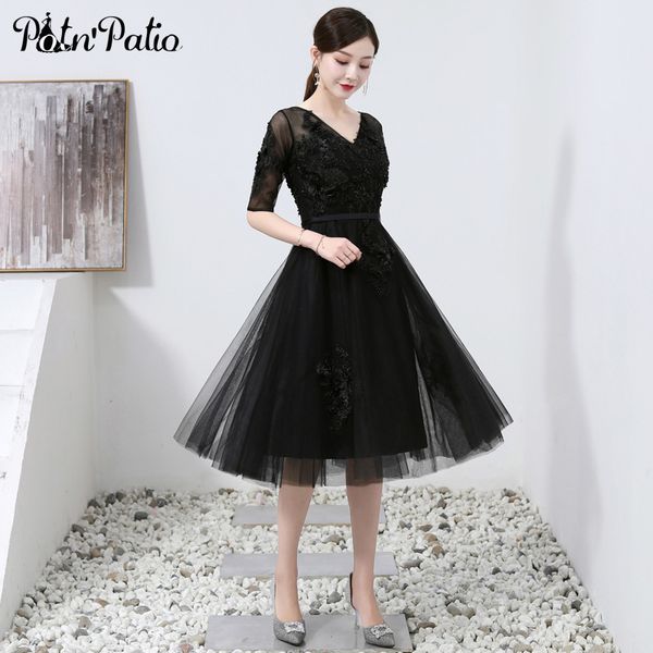 black beading prom dresses short elgant v-neck luxury appliques tulle plus size women evening dresses with sleeves, White;black
black beading prom dresses short elgant v-neck luxury appliques tulle plus size women evening dresses with sleeves, White;black