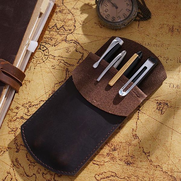 handmade leather pencil bag fountain pen pouch sleeve cover pocket stationery holder vintage retro travel journal
handmade leather pencil bag fountain pen pouch sleeve cover pocket stationery holder vintage retro travel journal