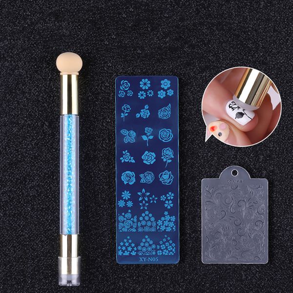 1pc floral pattern stainless steel nail stamping plate double-headed nail art pen pvc scraper tool set
1pc floral pattern stainless steel nail stamping plate double-headed nail art pen pvc scraper tool set