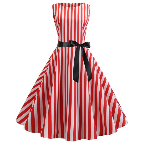 summer dress fashion women's vintage sleeveless stripe casual evening party prom swing dress vintage vestidos robe femme 7, Black;gray
summer dress fashion women's vintage sleeveless stripe casual evening party prom swing dress vintage vestidos robe femme 7, Black;gray