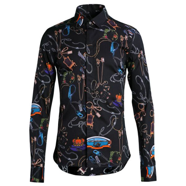 royal jewelry digital printing wind shirt male brand men's shirt, White;black
royal jewelry digital printing wind shirt male brand men's shirt, White;black