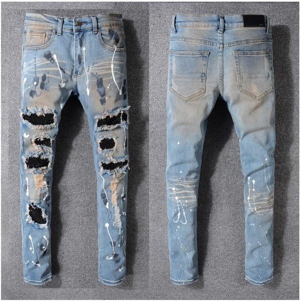 2020 men's distressed ripped skinny fashion designer shorts slim motorcycle moto biker causal mens denim pants hip hop jeans hole, Blue
2020 men's distressed ripped skinny fashion designer shorts slim motorcycle moto biker causal mens denim pants hip hop jeans hole, Blue
