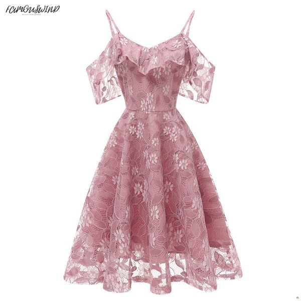lace party summer dress women designer clothes 2019 elegant cold shoulder ladies dresses lace vintage dress vestidos verano, Black;gray 
lace party summer dress women designer clothes 2019 elegant cold shoulder ladies dresses lace vintage dress vestidos verano, Black;gray