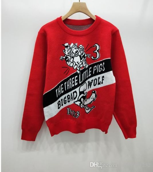 119 2019 spring brand same style sweater panelled long sleever crew neck print luxury sweater red panelled prom fashion qian, White;black
119 2019 spring brand same style sweater panelled long sleever crew neck print luxury sweater red panelled prom fashion qian, White;black