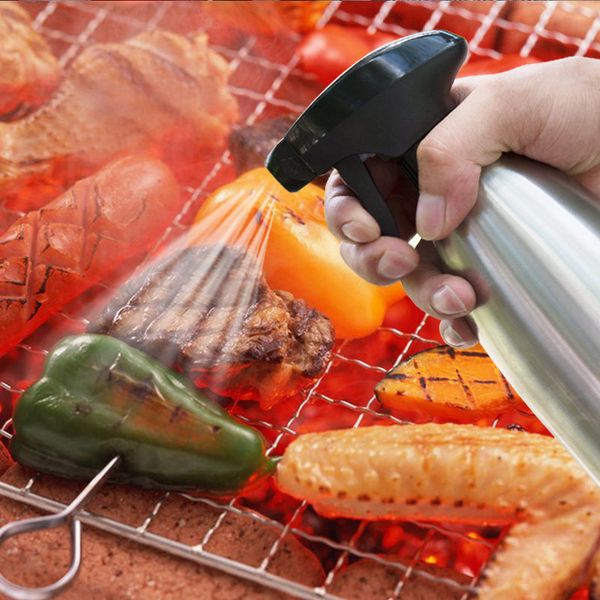 newly stainless steel oil spray bottle olive oil sprayer for kitchen bbq cooking