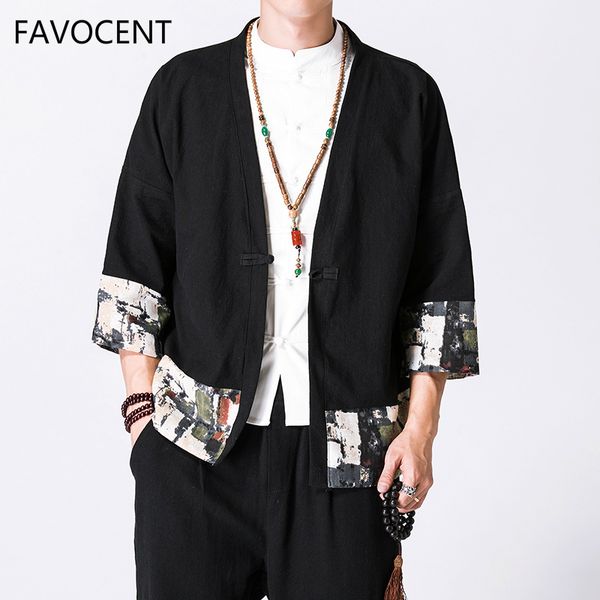favocent 2019 plus size fashion men short outwear shirts half sleeve chinese style retro male cloak coats stylish casual jackets, Black;brown
favocent 2019 plus size fashion men short outwear shirts half sleeve chinese style retro male cloak coats stylish casual jackets, Black;brown