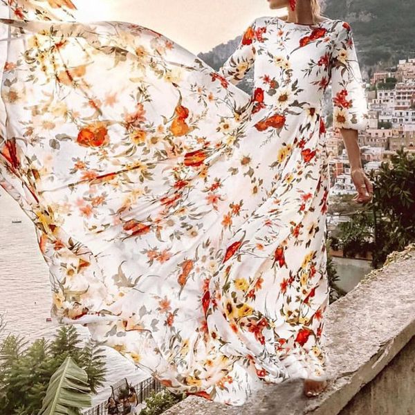women white elegant floral long dress boho fashion lantern sleeve big swing holiday ladies summer 2019 casual print maxi dresses, Black;gray
women white elegant floral long dress boho fashion lantern sleeve big swing holiday ladies summer 2019 casual print maxi dresses, Black;gray