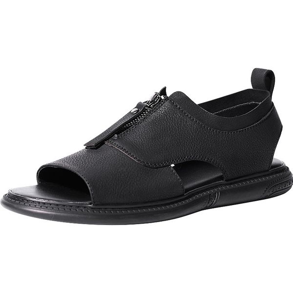 sandals summer genuine leather mens fashion roman shoes male casual cowhide flip flops beach anti-skid, Black
sandals summer genuine leather mens fashion roman shoes male casual cowhide flip flops beach anti-skid, Black