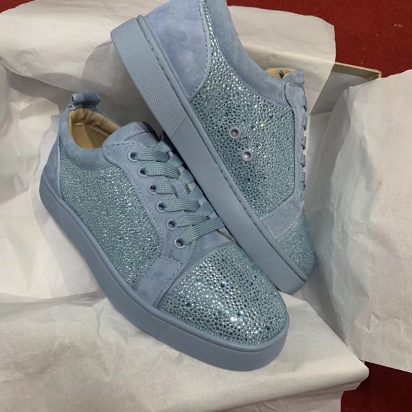 grey suede+rhinestone strass sneakers red bottom handmade genuine leather sneaker homme luxury dsign red soles walking party shoe with box, Black
grey suede+rhinestone strass sneakers red bottom handmade genuine leather sneaker homme luxury dsign red soles walking party shoe with box, Black