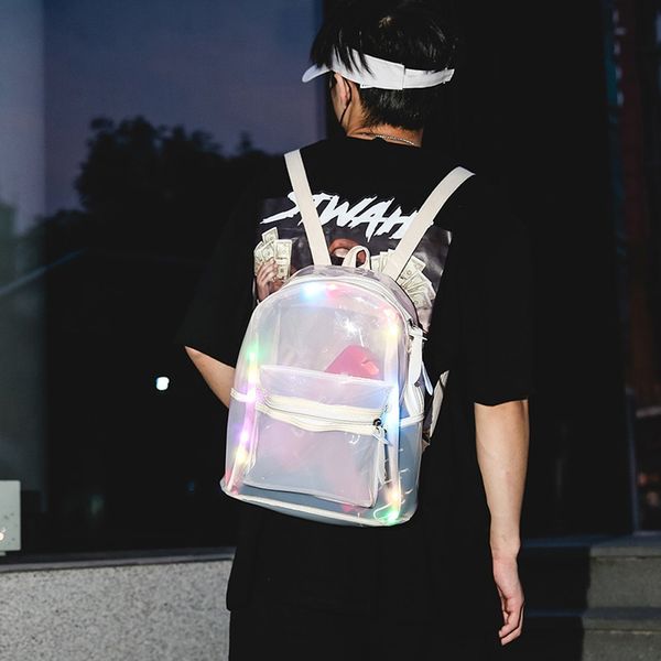 harajuku jelly backpack women's bag lantern led light transparent backpack electronic evening bag #30
harajuku jelly backpack women's bag lantern led light transparent backpack electronic evening bag #30