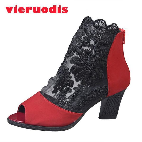 large size breathable female sandals net gauze banquet fashionable mature lady high heels thick heels high heels lace fish mouth, Black
large size breathable female sandals net gauze banquet fashionable mature lady high heels thick heels high heels lace fish mouth, Black