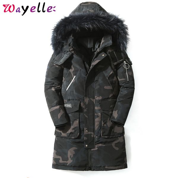 90% duck down jacket men winter fur collar long parka down jacket men detachable thick warm outdoor windproof coats, Black
90% duck down jacket men winter fur collar long parka down jacket men detachable thick warm outdoor windproof coats, Black
