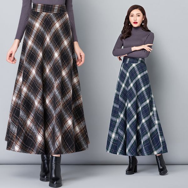 hayblst brand skirt women 2019 new autumn winter plus size 2xl woolen kawaii elegant korean style plaid tall waist long clothing, Black;gray
hayblst brand skirt women 2019 new autumn winter plus size 2xl woolen kawaii elegant korean style plaid tall waist long clothing, Black;gray