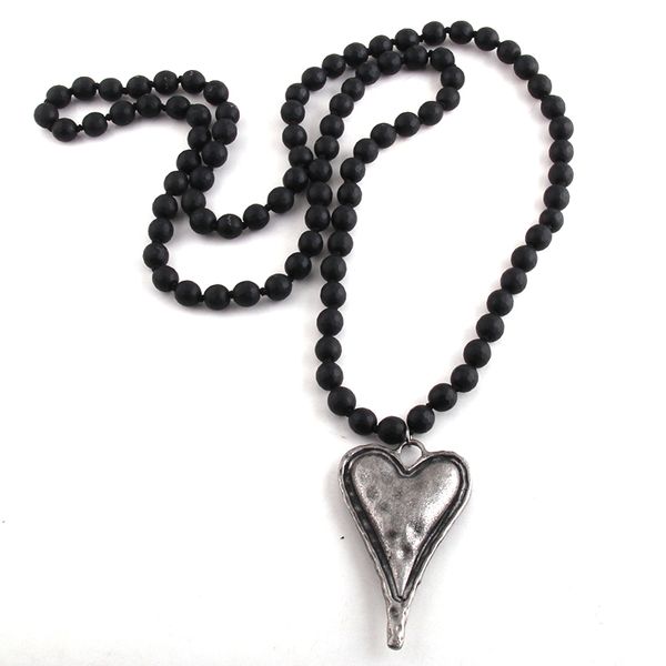 fashion bohemian tribal jewelry black stone long knotted metal heart pendant necklaces, Silver
fashion bohemian tribal jewelry black stone long knotted metal heart pendant necklaces, Silver