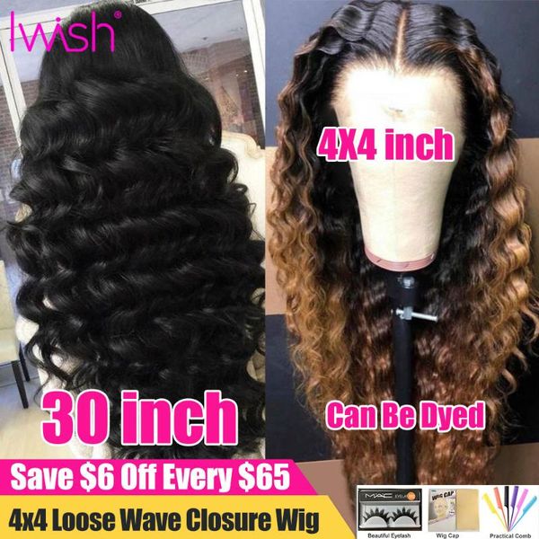 30 inch 4x4 afro loose wave closure wig iwish 150% peruvian lace front human hair wigs for black women pre plucked bleach knots, Black;brown
30 inch 4x4 afro loose wave closure wig iwish 150% peruvian lace front human hair wigs for black women pre plucked bleach knots, Black;brown