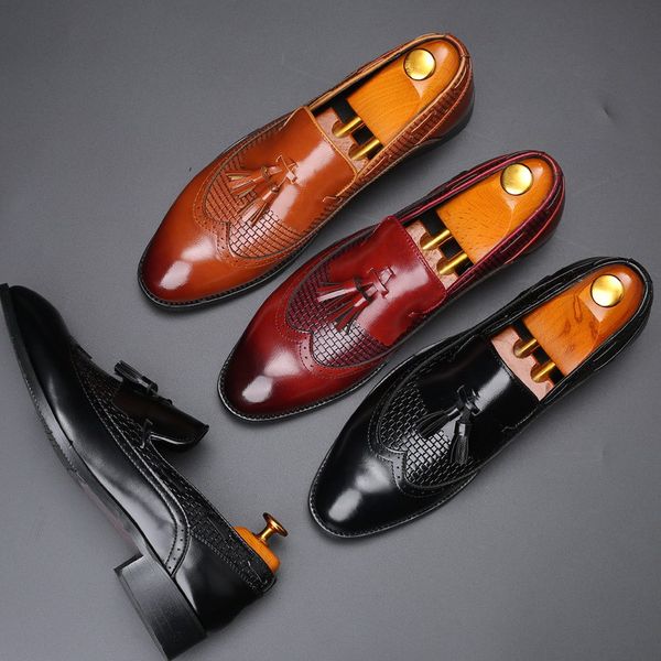 errfc selling men leisure leather shoes black fashion designer pointed toe tassel slip on boat shoes man office career
errfc selling men leisure leather shoes black fashion designer pointed toe tassel slip on boat shoes man office career