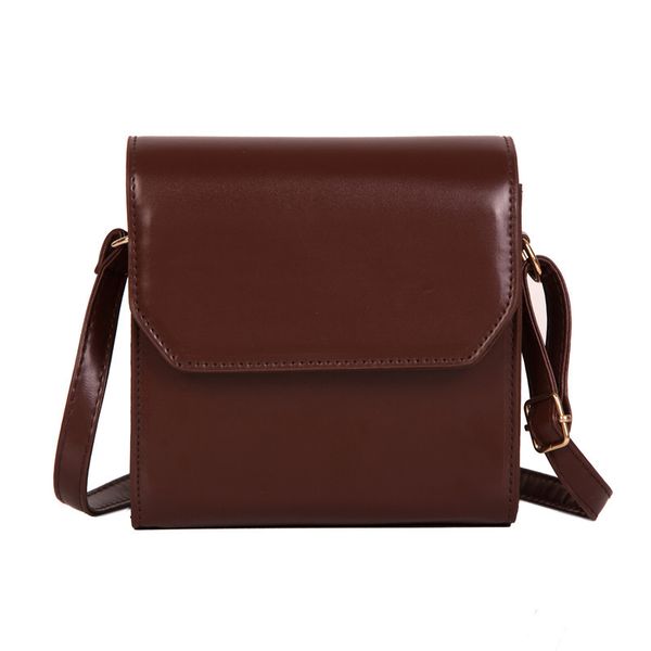 small square bag female slung fashion simple one shoulder pu bag wild casual retro handbag dark brown
small square bag female slung fashion simple one shoulder pu bag wild casual retro handbag dark brown
