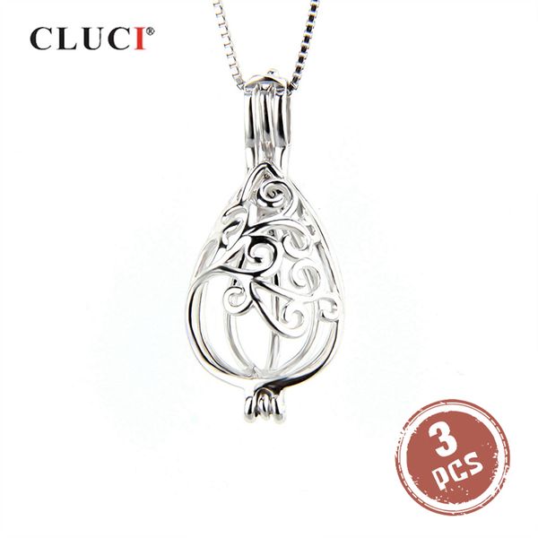 CLUCI 3pcs Water Drop Silver 925 Cage Pendant Charming Women Jewelry 925 Sterling Silver Pearl Locket Pendant
CLUCI 3pcs Water Drop Silver 925 Cage Pendant Charming Women Jewelry 925 Sterling Silver Pearl Locket Pendant