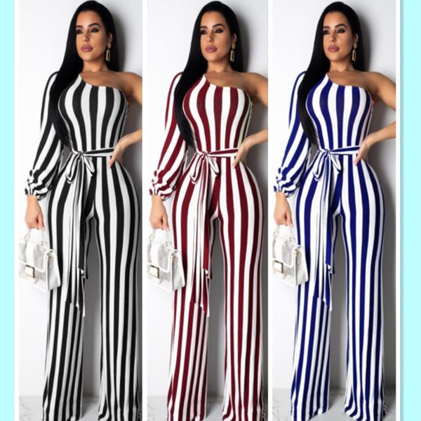 women elegant rompers jumpsuits striped summer high waist bodycon one shoulder new playsuits female clothing overalls, Black;white
women elegant rompers jumpsuits striped summer high waist bodycon one shoulder new playsuits female clothing overalls, Black;white