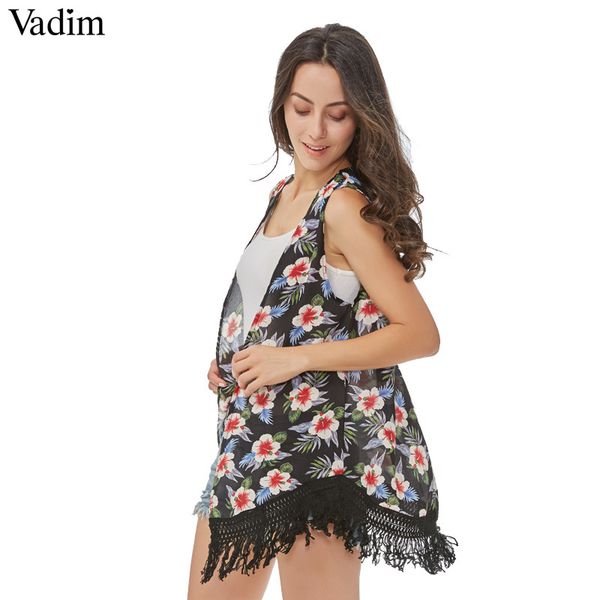 вадим марочные цветочных печатей без кнопки долго блузки без рукавов кисточки кардигана случайных рубашек тонкого топа camisas femininas st1, White 
вадим марочные цветочных печатей без кнопки долго блузки без рукавов кисточки кардигана случайных рубашек тонкого топа camisas femininas st1, White