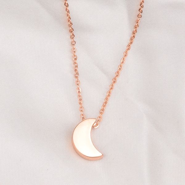 necklace fashion moon titanium steel rose gold short clavicle female korean edition decoration, Silver
necklace fashion moon titanium steel rose gold short clavicle female korean edition decoration, Silver