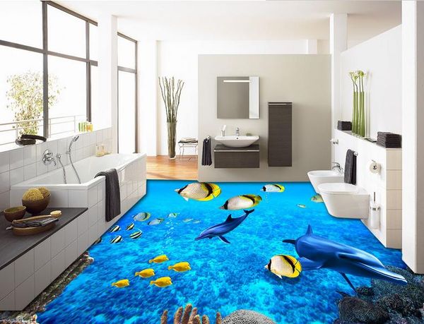 custom3d underwater world dolphin grounliving room bedroom bathroom floor mural paintings self-adhesive vinyl wallpaper home decor de parede
custom3d underwater world dolphin grounliving room bedroom bathroom floor mural paintings self-adhesive vinyl wallpaper home decor de parede