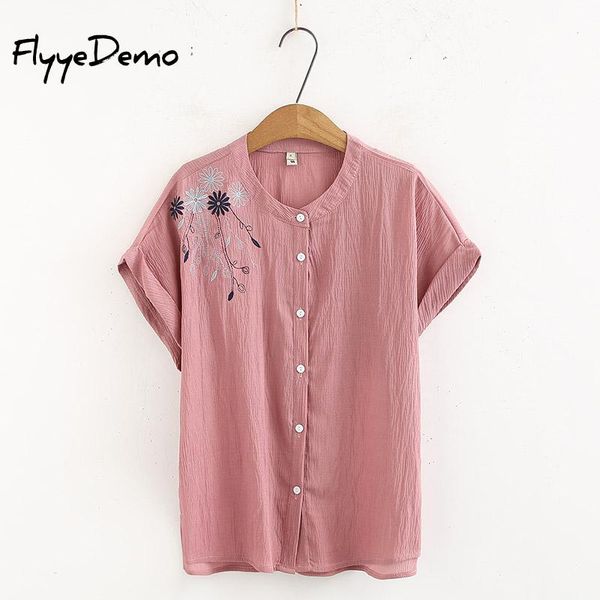 floral embroidery shirt women roll up sleeve button 2019 summer new short sleeve office work wear elegant blouse plus size, White
floral embroidery shirt women roll up sleeve button 2019 summer new short sleeve office work wear elegant blouse plus size, White