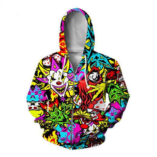новая мода на молнии толстовки insane clown posse 3d печати zip-up толстовки толстовка мужчины / женщины harajuku комплекты топы r044, Black;brown
новая мода на молнии толстовки insane clown posse 3d печати zip-up толстовки толстовка мужчины / женщины harajuku комплекты топы r044, Black;brown