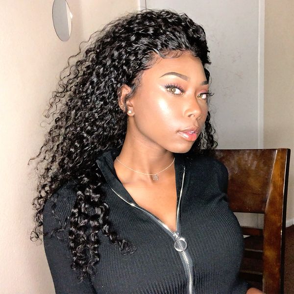 Deep Curly Wave Bob Wig 360 Lace Frontal Wig Curly Human Hair Wigs For Black Women Brazilian Lace Front Wig
