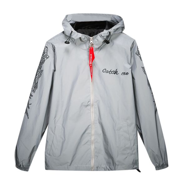 sagace reflective jacket men/women harajuku windbreaker jackets hooded streetwear coat i401009, Blue;black
sagace reflective jacket men/women harajuku windbreaker jackets hooded streetwear coat i401009, Blue;black