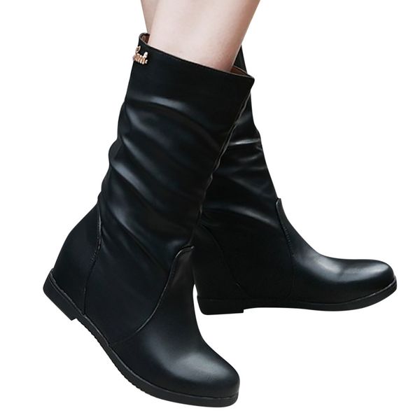 sagace large size women increase boots heels genuine leather shoes winter snow booties waterproof shoes ladies slip on boots, Black
sagace large size women increase boots heels genuine leather shoes winter snow booties waterproof shoes ladies slip on boots, Black