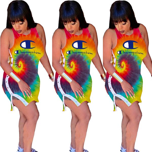 2019 designer woman sleeveless dresses champion letter tie dye split skirt short skinny dress tank skirts vest casual evening dresses c62807
2019 designer woman sleeveless dresses champion letter tie dye split skirt short skinny dress tank skirts vest casual evening dresses c62807