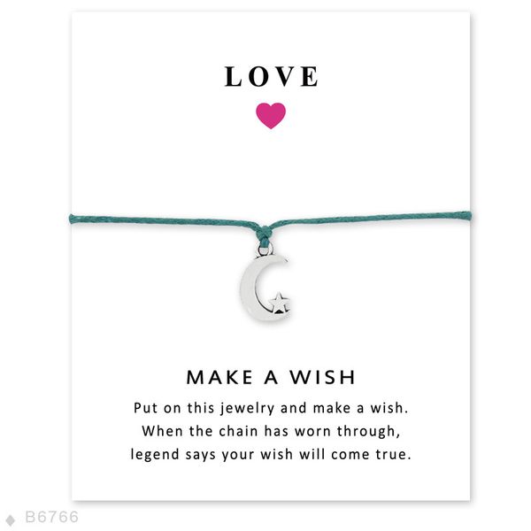 new moon star handmade rope charm bracelets for women men friendship statement wish jewelry gift with card, Golden;silver
new moon star handmade rope charm bracelets for women men friendship statement wish jewelry gift with card, Golden;silver