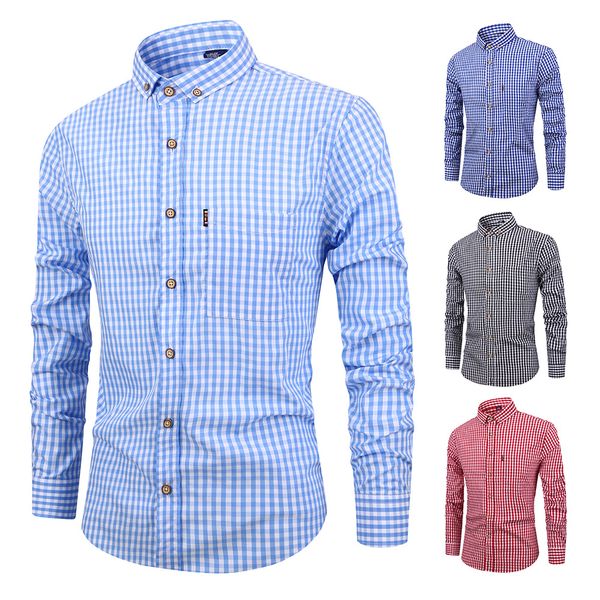 New Plaid Dress Fashion Long Sleeve Shirt Men Slim Design Formal Casual Male Designer Dress Shirt
New Plaid Dress Fashion Long Sleeve Shirt Men Slim Design Formal Casual Male Designer Dress Shirt